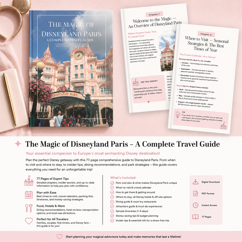 The Magic of Disneyland Paris – Complete Travel Guide| Digital PDF Download